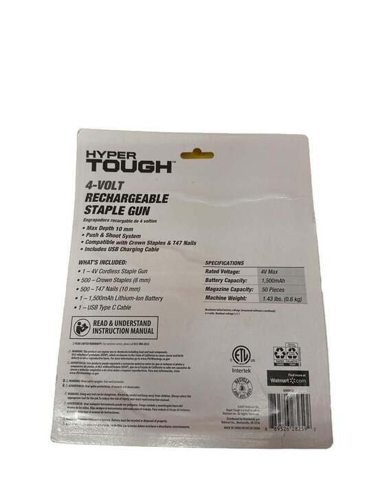 Hyper Tough 4-Volt Lithium-Ion Cordless Rechargeable Staple Gun - Picture 3 of 6